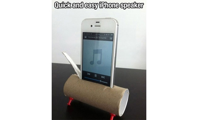 HACKED. The most affordable iPhone speaker out there. Photo by techeblog.com