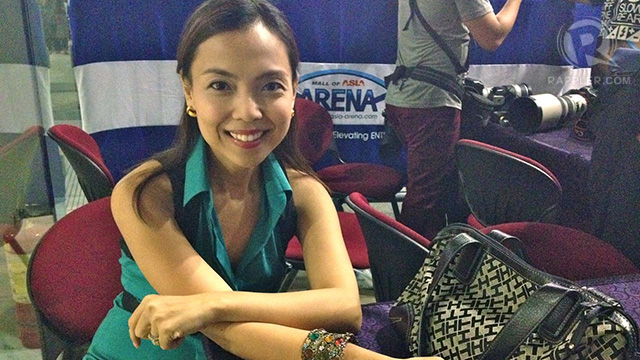 TV5's Chi Bocobo waiting to enter the venue