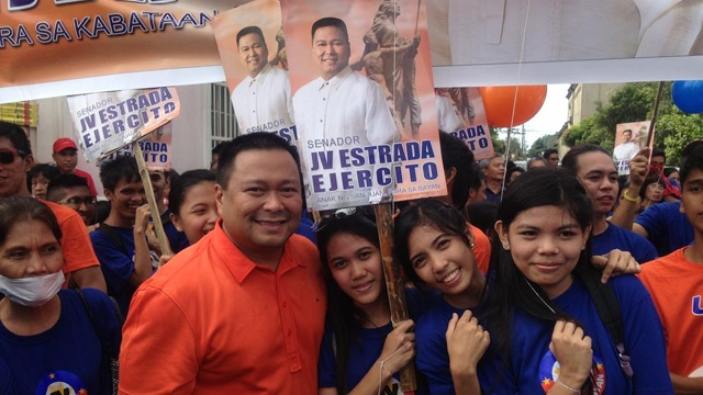ESTRADA FACTOR. Rep JV Ejercito is using the Estrada name in his campaign. He says his father told him it is known more in far-flung areas. Photo from Rep Ejercito's Facebook page 