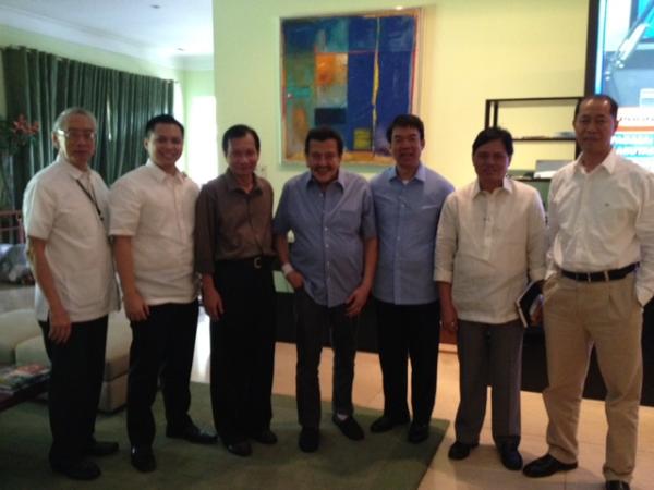 BOLTING UNA. Senator Koko Pimentel announces he is leaving UNA after a meeting with one of the party's executives, former President Joseph Estrada. Photo from Pimentel's Twitter account
