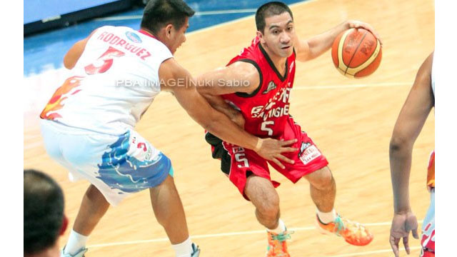 MEET THE LIEUTENANT. Tenorio will be up against a fellow former Ateneo stalwart in Monfort. File photo by PBA Images/Nuki Sabio.