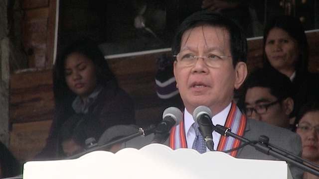 POLITICS AT THE PMA: Former Senator Panfilo Lacson brings politics to the Philippine Military Academy. Photo by Carmela Fonbuena