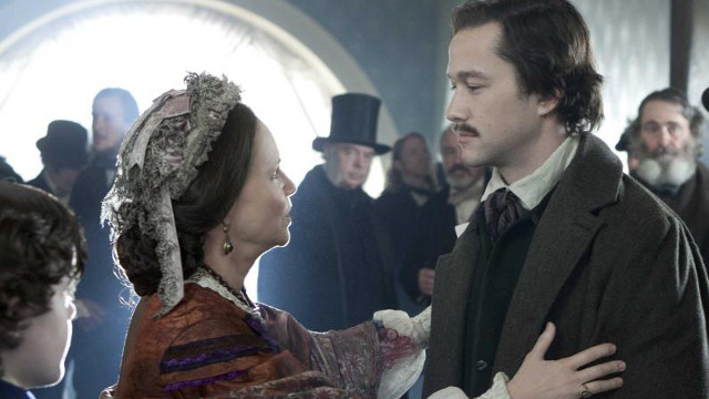 POLITICAL FAMILY. Sally Field as Mary Todd Lincoln and Joseph Gordon-Levitt as Robert Lincoln. Photo from the 'Lincoln' Facebook page