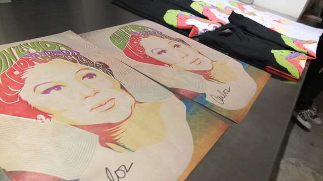 IMELDIFIC. 'Livin' La Vida Imelda' shirts and posters sold at the venue