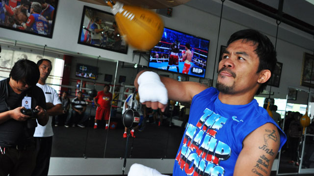 Manny Pacquiao in training | photo by Edwin Espejo/Rappler 