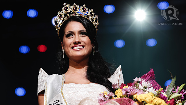 A beaming Alxandra Salmeron who admitted to having 'big feet'