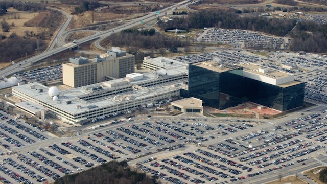 NSA HQ. The National Security Agency (NSA) headquarters at Fort Meade, Maryland, as seen from the air, January 29, 2010. Photo by Saul Loeb/AFP