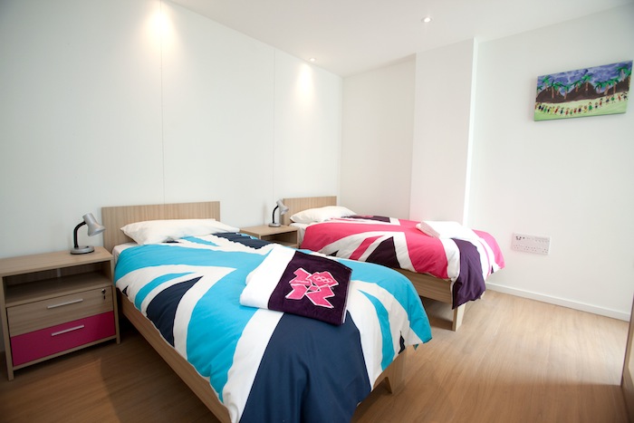 OLYMPIC VILLAGE APARTMENT. View of the first completed athletes' apartment in the Olympic Village. Courtesy of LOCOG. OLYMPIC VILLAGE APARTMENT. View of the first completed athletes' apartment in the Olympic Village. Courtesy of LOCOG.