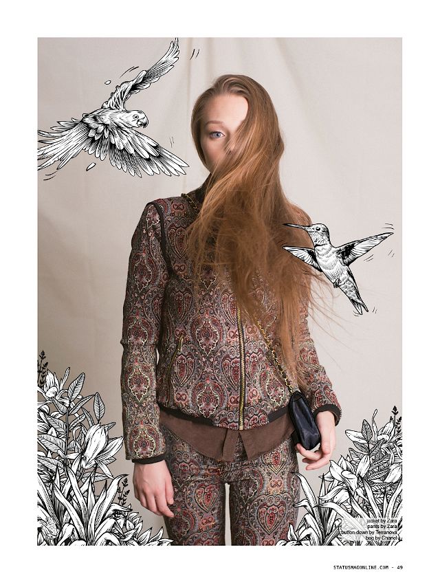 INSPIRATION EVERYWHERE. Fashion editorial in Status Magazine styled by Loris. Image courtesy of Victoria Herrera