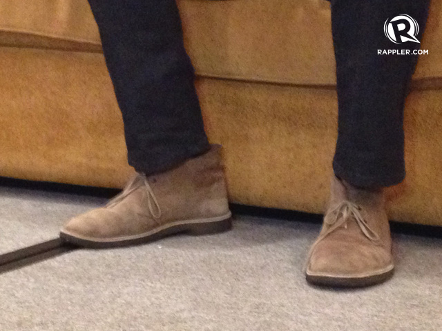 Adams's shoes (yes, we had to take a photo)