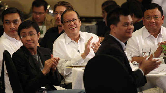 MEDIA ROUNDTABLE. President Aquino becomes the first chief executive to attend the Media Nation summit, even sitting down for a closed-door session with journalists. Photo by Malacañang Photo Bureau 