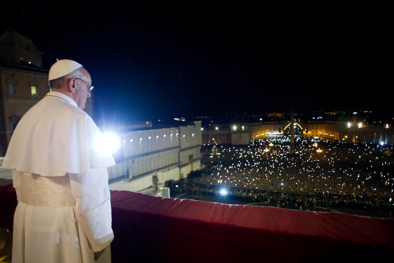 'MORE HUMBLE CHURCH.' Fr Albert Alejo says the Jesuit spirituality promotes a "more humble, listening, and not know-it-all Church."  AFP PHOTO/OSSERVATORE ROMANO 