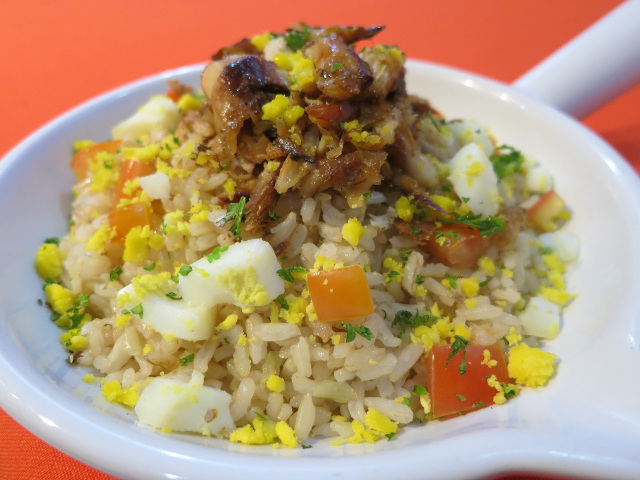 Tinapa and Talbos ng Kamote Rice