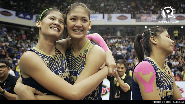 TWIN TOWERS. The PH team boasts of twin towers in the Santiago sisters. Photo by Rappler/Josh Albelda.