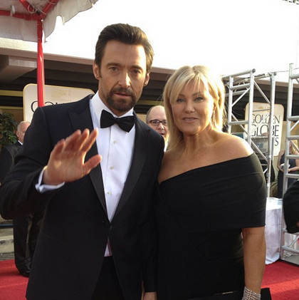 Hugh Jackman (left) with wife Deborah Lee-Furness