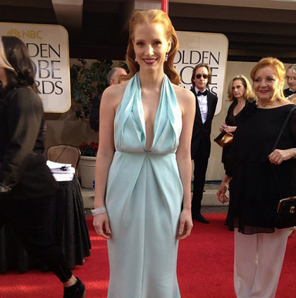 Jessica Chastain, 'Zero Dark Thirty,' in seafoam blue