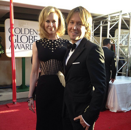 Nicole Kidman (left) with husband Keith Urban