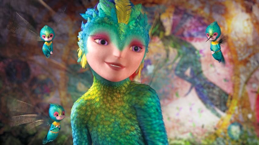 PIXIE LIKE. The Tooth Fairy is birdlike, feathers and all. Image from the movie's Facebook page