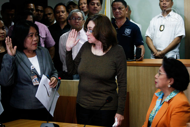 OMBUDSMAN'S CALL. Malacañang says it is the Office of the Ombudsman, not Vice President Jejomar Binay, that will assess the weight of Ruby Tuason's testimony. Binay has said that Tuason's statement was a "dud." File photo of Tuason (center) by Ben Nabong/Rappler