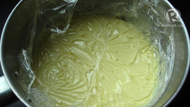 Cling wrap will keep it smooth