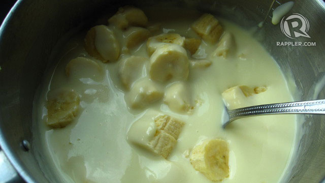 The bananas go in and -- we're almost there!