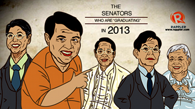 WHERE WILL THEY GO NEXT? Senators Kiko Pangilinan, Manny Villar, Edgardo Angara, Panfilo Lacson and Joker Arroyo will "graduate" from the Senate in 2013