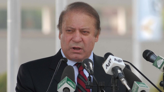 Pakistan Prime Minister Nawaz Sharif. File photo by W. Khan/EPA