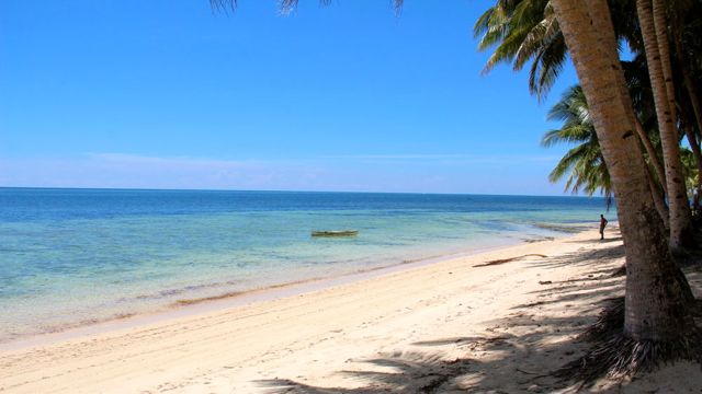 The scenic beach at General Luna