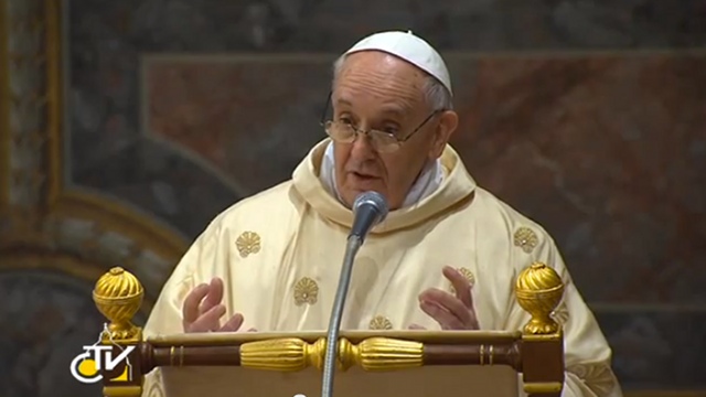 Pope Francis. Screengrab from youtube.com/vatican