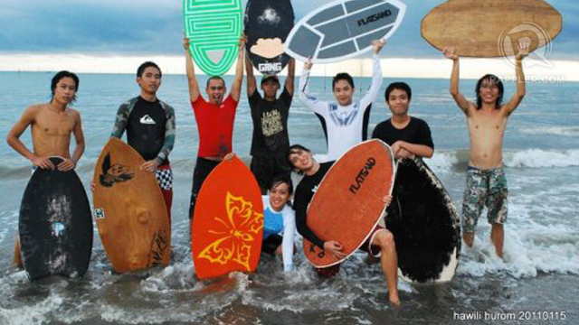The Flatsand Iloilo Skimboarders enjoying another day of skimboarding at Villa Beach.