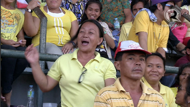 DANCING QUEEN. A Mindanaoan enjoys the Team PNoy rally in Cagayan de Oro. Photo by Natashya Gutierrez.
