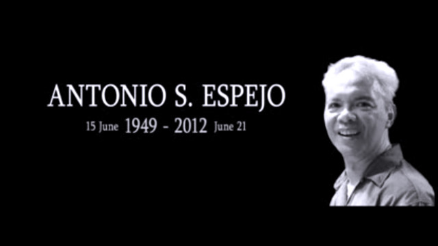 'THE STAGE IS THE WORLD.' Tony Espejo brought theater down from its highbrow trappings. Screen grab from YouTube (Lemuel Inocencio)