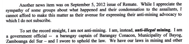 FAKE STATEMENT. Excerpt from the press statement falsely attributed to Timuay Manda. Screengrab from pinoy-buzz.com