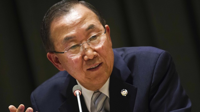 UN Secretary-General Ban Ki-moon. Photo from UN/Rick Bajornas