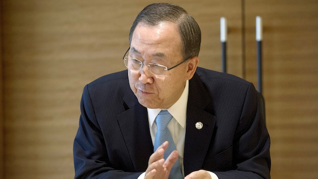 THREAT. UN's Ban Ki-moon says climate change threatens generations. File photo by UN/Evan Schneider