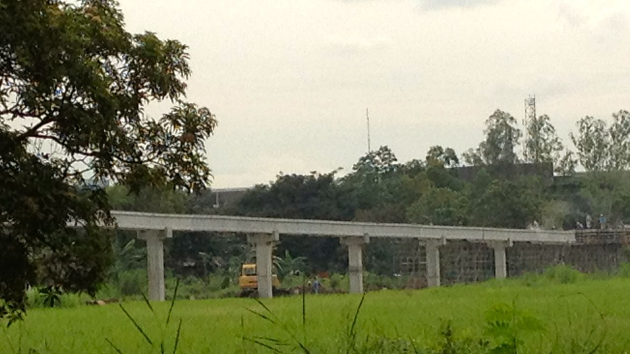 UP Monorail track seen inside the Diliman campus