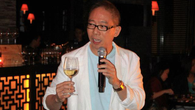 'THE PHILOSOPHY IS STILL THAT TO DRINK IS TO GET DRUNK.' Manny Osmeña at an event in Buddha Bar in Makati. Photo by stAmp (sic) Photography from the Manny O Wines Facebook page