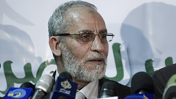 DEATH SENTENCE. Egyptian Muslim Brotherhood chief Mohamed Badie and 13 others face death sentence over violence that killed 10 people in Cairo in summer 2013. File photo by Gianluigi Guercia/AFP