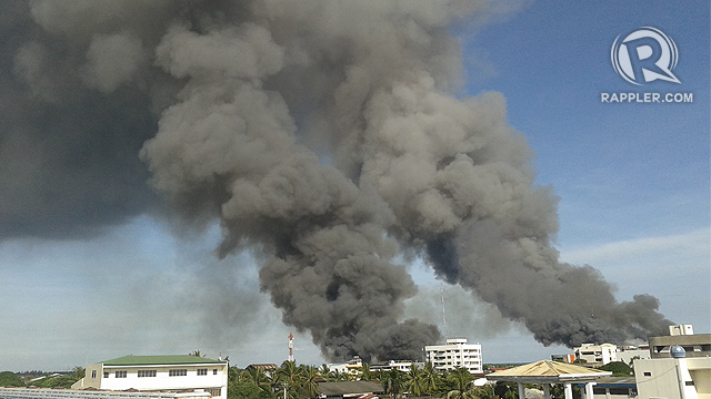 FRIDAY THE 13TH FIRE. Two fires occur in Sta Catalina, Zamboanga City on Sept 13. Photo by Xeph Suarez