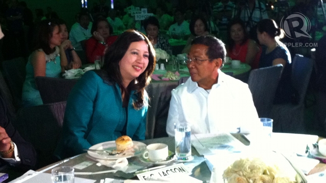 2013 ALLIES. Zambales Rep Mitos Magsaysay and Vice President Jejomar Binay. File photo by Purple Romero/Rappler 