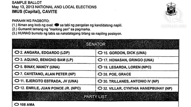 INC picks 12 senatorial candidates