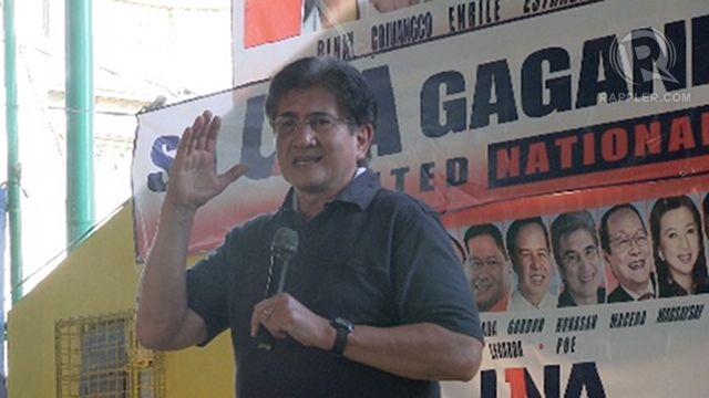'DEFINING CHARACTER.' Sen Gregorio Honasan II said the "defining character" of UNA's campaign is the ties it makes with local leaders, even those not allied with the alliance. 