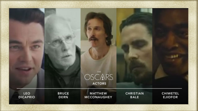 Nominees for best actor