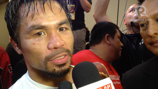 Manny Pacquiao Post Fight Locker Room Interview