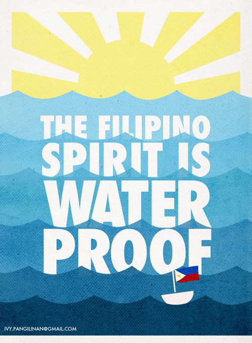 'The Filipino spirit is waterproof'
